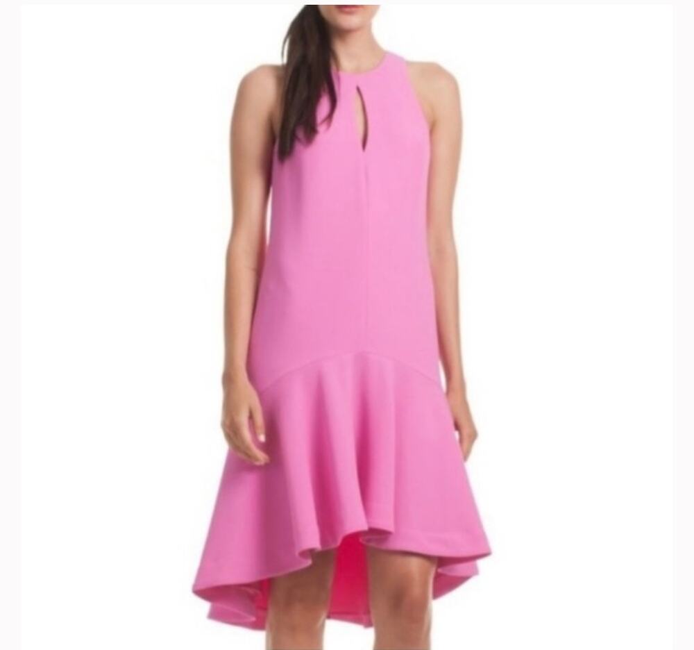 Trina Turk Petal Dress in Snapdragon Pink size 2 barbiecore